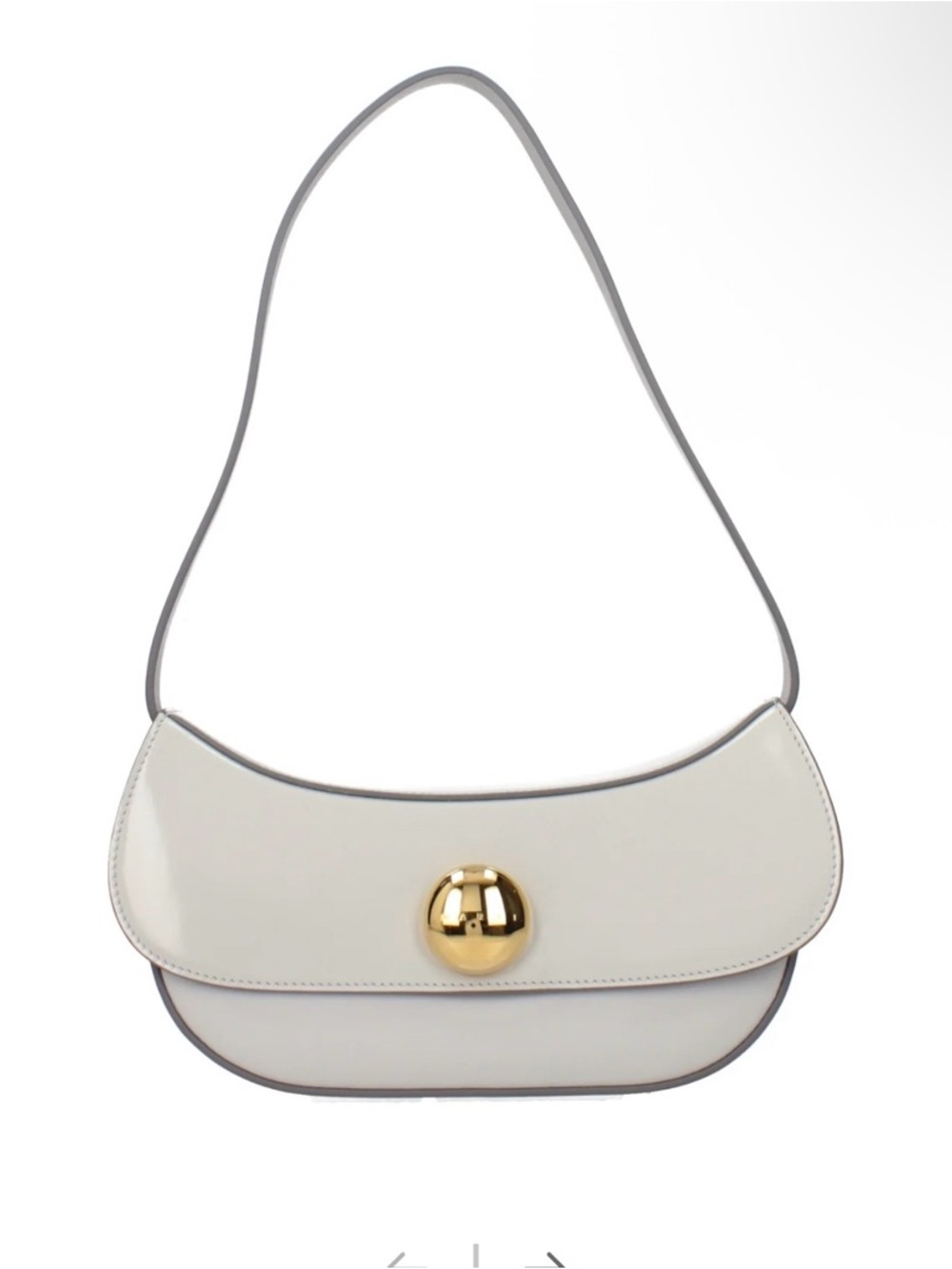 Marni Gray Leather Shoulder Bag - Picture 2 of 8